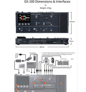 Boss GX-<span class=keywords><strong>100</strong></span> เอฟเฟคต์มัลติฟังก์ชั่น 8 นิ้ว สำหรับเบส/กีตาร์ไฟฟ้า/กลอง/เปียโน บันทึกเสียง วัสดุ ABS ปรับแต่งได้ - Product Image 5