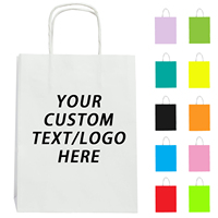 Tas Kertas Putih Ramah Lingkungan yang Dapat Didaur Ulang dengan Pegangan Tali Katun Alami Logo Kustom Tas Kemasan Hadiah Pakaian Mewah Grosir