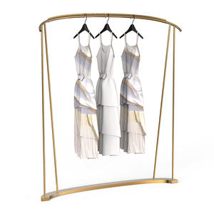 Portaabbigliamento in metallo per abiti Vintage con supporto per abbigliamento moderno negozio di abbigliamento personalizzato per vendita al dettaglio - Product Image 1
