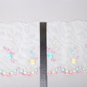 Nuevo Encaje <span class=keywords><strong>de</strong></span> Malla con Bordado <span class=keywords><strong>de</strong></span> Hilo <span class=keywords><strong>Rosa</strong></span> Fresco y Flores Pequeñas para <span class=keywords><strong>Vestidos</strong></span> y Textiles del Hogar, Ribete <span class=keywords><strong>de</strong></span> Encaje <span class=keywords><strong>de</strong></span> 21 cm - Product Image 2