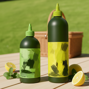 Food Grade 250ml 500ml Matte Green PET Soft Touch Plastic <strong>Bottle</strong> Graza <strong>Bottle</strong> <strong>Squeeze</strong> Olive Oil <strong>Bottles</strong> Twist off Lid for Cake - Product Image 5