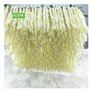 FLWH1707006 GNW कृत्रिम wisteria छत घटना हॉल के लिए शादी की सजावट के लिए कृत्रिम फूल छत सजावट