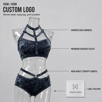Tenue de danse exotique en velours OEM, pantalon taille haute sexy, combinaison de yoga, tenue de fitness pour femme pour la danse sur barre