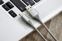 Câble de charge rapide LD-12234 Type-C vers USB-A 2.1A 1M tressé pour écouteurs et batteries externes iOS et Android avec transmission de données