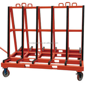 2.4 मीटर 5500lb भारी लोड हो रहा है-ड्यूटी शीट परिवहन रैक Foldable शीट भंडारण रैक स्टील संगमरमर एक फ्रेम ट्राली - Product Image 4