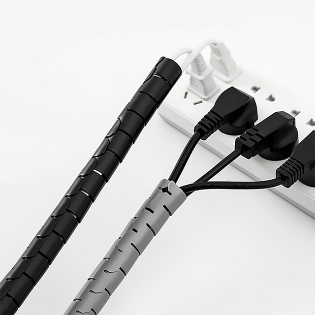 Cuttable PE Pre-Split Cable Sleeves 12mm ID 22mm ID 32mm ID Cable Organizer Sleeve Home Cable Tidy Tube