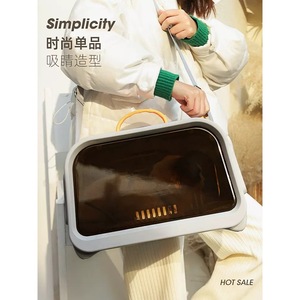 Portable cat carrier, cat space capsule pet <b>backpack</b>, <b>large</b> capacity handheld cat cage, warm cat box - Product Image 2