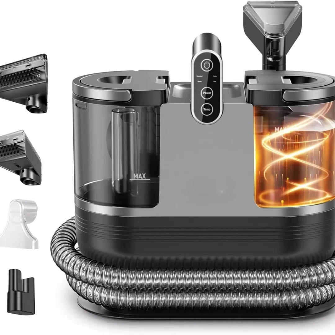 Portable Fabric Cleaner Machine, 15kPa High Suction Spot Cleaner, Wet &amp; Dry Vacuum for Carpet, Sofa, Mattress, Upholstery, Car Seats &amp; Rugs