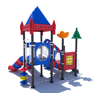 필키즈 대형 야외 놀이터 놀이기구 플라스틱 슬라이드 (학교 및 어린이집용) 공원용 재미있는 놀이기구 - Product Image 2