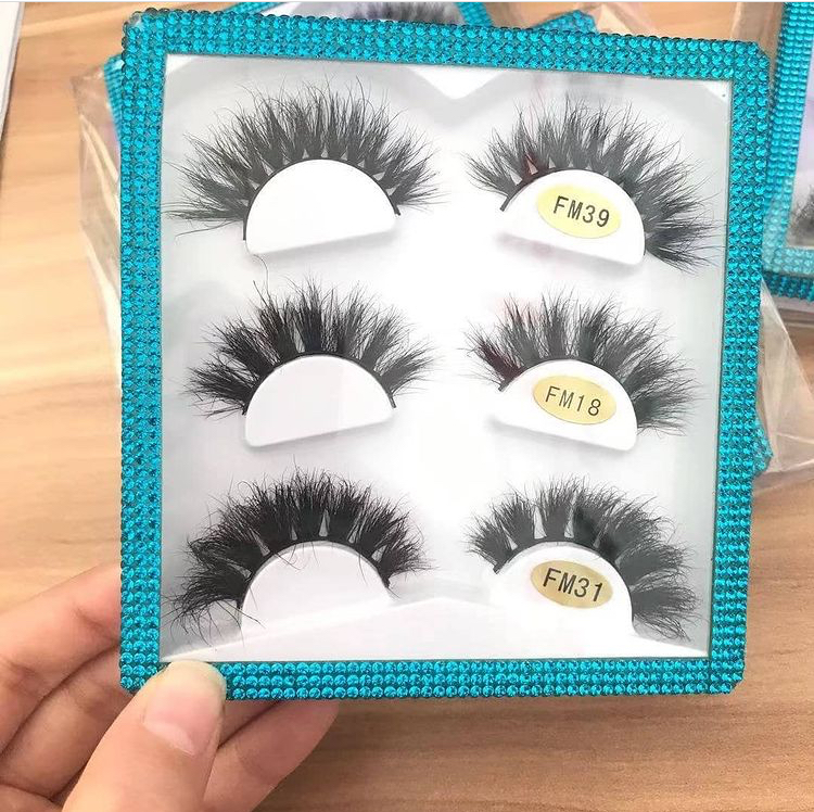 Оптовая продажа ресниц на заказ 25 мм Роскошные ресницы упаковочная коробка частная Этикетка 3d 25 мм норковые ресницы поставщик 3 Пары ресниц лоток с бриллиантом