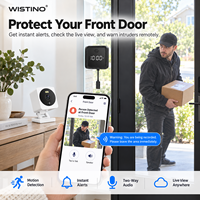 Wistino WiFi 2-in-1 beveiligingscamera raammonitor + babyfoon alarm push nachtzicht full color Tuya netwerkcamera