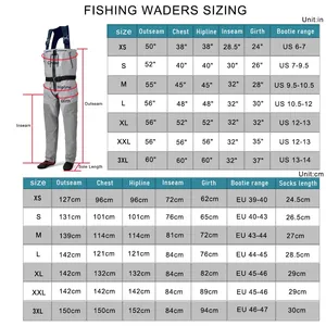 Waders de pêche respirants à fermeture éclair sur la poitrine, imperméables, avec pieds intégrés et coutures soudées, pour la pêche en amont et la chasse - Product Image 3