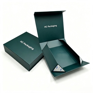 Boîte d'emballage pour perruques en gros, style livre magnétique, écologique, avec logo personnalisé, fournisseur direct d'usine pour les marques d'extensions capillaires - Product Image 1