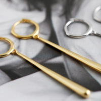 Dernier design, boucles d'oreilles Zoro en argent S925, cadeaux de Noël, boucles d'oreilles pendantes en métal, boucles d'oreilles dorées