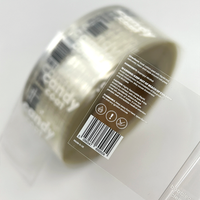 Etiquettes personnalisées avec logo en rouleau transparent imperméable à l'eau Étiquettes auto-adhésives en vinyle feuille d'or transparente