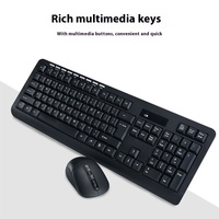 Ensemble de souris clavier sans fil 2.4g à commande optique USB fonctionnant silencieusement ventes directes d'usine pour le bureau à domicile