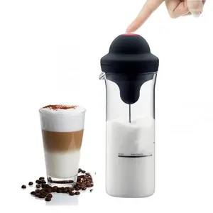 电动牛奶起泡剂搅拌器壶杯400毫升咖啡泡沫机摇摇搅拌器