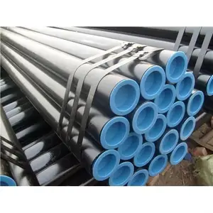 Tubos de aço ms sem costura, tubo redondo preto, seção oca, 6 polegadas, baixo carbono, para construção, fabricante profissional de primeira qualidade