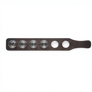 Support en verre noir élégant de qualité supérieure, vaisselle élégante, parfait pour les mariages, les restaurants, les hôtels - Product Image 3