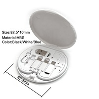 Nouveau Kit de Câbles Portable et Multifonctionnel Mini Boîte de Rangement, Charge Rapide 60W, Jeu de Câbles de Données USB Type C 6 en 1