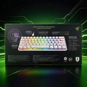 Новая эргономичная игровая клавиатура Razer Huntsman MINI с USB Type-C, 7-цветной RGB-подсветкой, программируемыми клавишами, красными переключателями, 61 клавишей и линейными оптическими сенсорами - Product Image 5