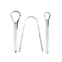 Ensemble de racleurs de langue de nettoyage buccal réutilisable, qualité chirurgicale, Logo personnalisé, grattoir de langue en acier inoxydable pour adultes