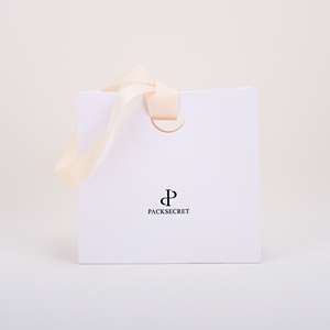 Bolsa de Regalo de Papel Kraft Rosa con Cinta, Hecha a Mano, para Joyería y Gafas, con Asa de Cordón, Impresión de Logotipo Personalizado, Accesorios de Cinta - Product Image 4