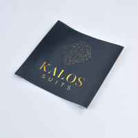 Étiquette de vêtement en satin de polyester personnalisée, étiquette de col en tissu doux imprimée, étiquette de logo personnalisée pour vêtements, approvisionnement en gros