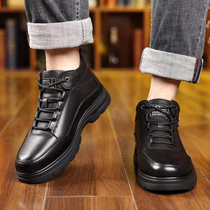 Nuevos zapatos informales de cuero con malla para hombre, estilo de negocios sencillo, suaves, transpirables, ligeros, suela antideslizante, punta redonda resistente al desgaste - Product Image 5