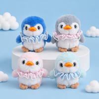 Porte-clés mini peluche pingouin Kawaii, breloque animale mignonne, breloque de sac, jouet animal en peluche 3D de dessin animé, jouets en peluche moelleux, pendentif de sac à dos