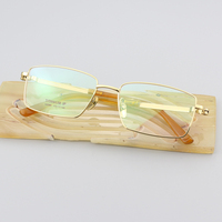 Monture de lunettes carrée en titane pur, verres en corne de buffle, design plein cadre, look premium, durable, étui rétro surdimensionné