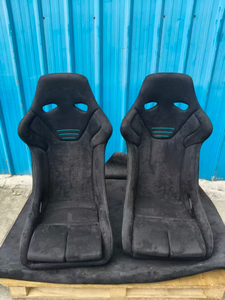 Sedile da Corsa per Modifica Auto, in Fibra di Vetro e Velluto Durevoli, con Doppie Guide Scorrevoli, Compatibilità Universale per Recaro RSG per <span class=keywords><strong>Peugeot</strong></span> - Product Image 6