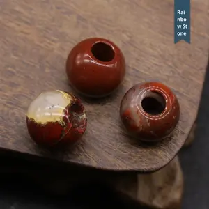 Modello LIM 305 colore misto 14mm di cristallo agata giada sciolti perle rotonde natura fai <span class=keywords><strong>da</strong></span> te accessori gioielli con 5mm grande cerchio foro - Product Image 6