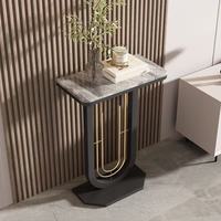 Console en marbre de luxe léger, meuble mural minimaliste moderne pour entrée de maison et salon
