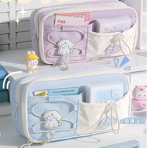 Estuche Grande para Lápices, Caja de Almacenamiento de Gran Capacidad, Bolsa de Almacenamiento de Colores Variados, Material de <span class=keywords><strong>Dylon</strong></span>, Estuche para Marcadores y Bolígrafos para Escuela Secundaria y Oficina - Product Image 3