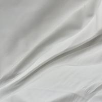 Liquidation Ventes Tissu de robe en satin extensible en polyester lisse blanc de haute qualité