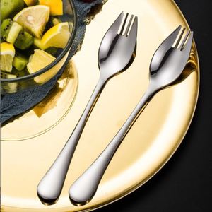 Cuchara y Tenedor Multifunción de Acero Inoxidable de Lujo Grace DFS1111, Cubiertos 2 en 1 - Product Image 3