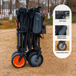 Ngoài trời di động điều khiển từ xa Gấp Cắm Trại giỏ hàng ứng dụng điện thoại thông minh và điều khiển bằng giọng nói trại Wagon điện cắm trại bãi biển giỏ hàng - Product Image 6