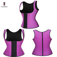 Échantillon Gratuit - Corset Amincissant Femme en Latex avec Bretelles Respirantes et 4 Baleines en Acier, Taille Plus