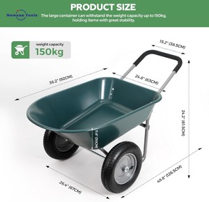 <span class=keywords><strong>Carretilla</strong></span> de Construcción de <span class=keywords><strong>Dos</strong></span> <span class=keywords><strong>Ruedas</strong></span> NS Factory, la Más Vendida, con Bandeja de Plástico y Llanta de Plástico, <span class=keywords><strong>Carretilla</strong></span> Doble - Product Image 2