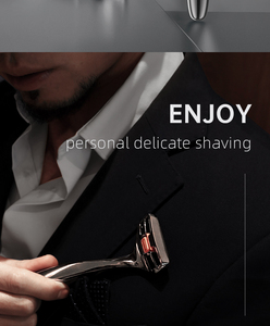 Pistolet Vintage professionnel-rasoir de sécurité ouvert papillon en métal noir-Kit de rasage classique à <span class=keywords><strong>double</strong></span> tranchant pour homme - Product Image 6