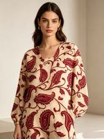 Tissu en Georgette Crêpe de Polyester 100% avec Imprimé Floral, Voile Léger et Respirant, Anti-Statique, pour Robe et Literie 75D