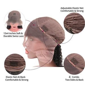Perruque Lace Front Wig mongole naturelle, <span class=keywords><strong>cheveux</strong></span> humains crépus bouclés, 13x4, avec Baby Hair, densité de 150, pour femmes noires - Product Image 6