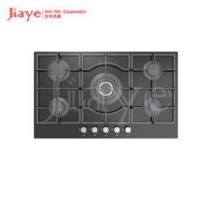 Fornello a <span class=keywords><strong>Gas</strong></span> a Cinque Fuochi con Piano Cottura in Vetro Temperato Integrato, Adatto per Uso Interno ed Esterno, Certificato Energetico - Product Image 1