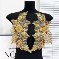 Mode maille Sequin fleur tissu Patch PU dentelle brodé Patch pour robe de mariée scène Performance vêtements vêtement