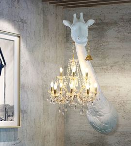 Hiện đại sáng tạo Deer Head LED Tường đèn E27 cơ sở Đèn sàn treo Mặt dây chuyền cho nhà khách sạn biệt thự trang trí nội thất - Product Image 5