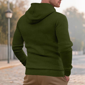 Sweat-shirt à capuche pour homme avec poche, tissu matelassé respirant, vêtements de sport décontractés, taille européenne 26 pouces - Product Image 4