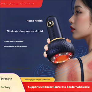 Masajeador Guasha de 9 velocidades para uso doméstico, de alta potencia, con compresión caliente, terapia de luz roja, vibración corporal, raspado y ventosas. - Product Image 2