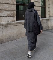 Ensemble 2 pièces tricoté haut de gamme pour femme, pull à manches longues et jupe longue, tenue modeste arabe de Dubaï, collection Hiver 2026