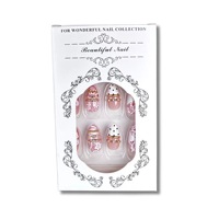 Offre Spéciale : Faux Ongles à Presser Courts Forme Cercueil, Romantisme Sombre, Violet Foncé, Bordure Dentelle Velours, Style Gothique, pour Mariage et Fêtes, Vente en Gros